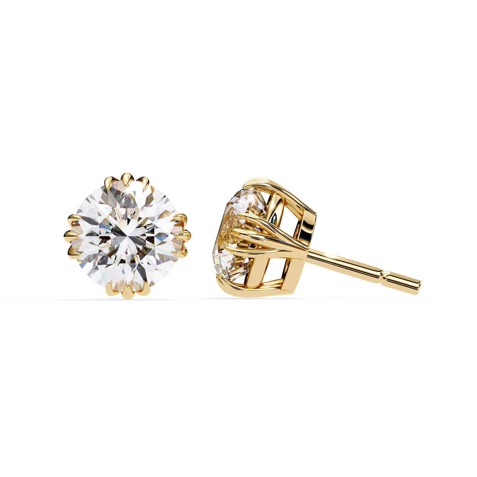 2.8ct Natural Diamond Studs | Solitairekart
